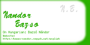 nandor bazso business card